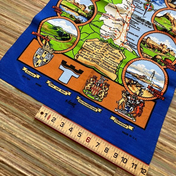 Northumbria Landmarks Souvenir Cotton Kitchen Towel Dish Cloth 19x31" Lamont UK - Picture 2 of 4
